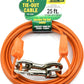 25FT Tie-Out Cables for Dogs - Strong, Safe, and Durable Dog Tie-Outs for Every Breed up to 125 Pounds - Weather and Wear Resistant Galvanized Aircraft Cable for Outside Use