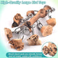 Bird Toys for Parrots, Durable Wooden Large Birds Toy with Stainless Steel, Hanging Natural Chew Hardwood Blocks for Macaws, African Greys, Amazon Parrot, Cockatoos and Small Medium Parakeets