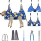 PAWCHIE Dog Grooming Hammock Harness for Dogs & Cats with Pet Nail Clipper Trimmer - Cat Hanger Sling for Trimming Clipping Nails- Dog Hammock Restraint Bag for Small Medium Large Dog, Navy Blue M