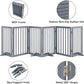 Dog Gate for Stairs 37-110" Wide, Fully Assembled Foldable Dog Gates for Doorways House, Freestanding Pet Gates for Dogs, Doogie Puppy Fence Gate