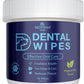 NOVEHA Pets Dental Finger Wipes for Dogs & Cats | Freshens Breath, Reduces Plaque | Healthier Gums | Clean Teeth No Toothbrush | Vet Recommended Effective Natural Oral Care (50 pcs, Mint)