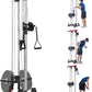 LAT Pulldown Machine, Multi-Functional Cable Machine with High and Low Pulley Station, Row Cable Machine Home Gym with Leg Support, Tricep Workout Equipment