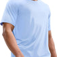MIER Men's Dry Fit Workout T-Shirts Athletic Running Tee Short Sleeve Crew Neck Gym Tops, Polyester, Moisture Wicking