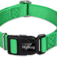 Hyhug Pets Classic Regular Heavy Duty Nylon Dog Collar (Small, Lime Green)