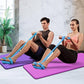 Multi-Function Tension Rope – 4 Tube Resistance Bands with Handles – Sit Up Exercise Equipment Home Gym Tummy Trainer for Men Women
