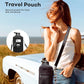 128 oz Insulated Water Bottle with Straw and Lid, One Gallon Stainless Steel Cup with Handle,Leakproof Metal Travel Jug Flask Mug Tumbler Cup With Carry Pouch and Brush,Keep Cold & Hot,Black