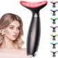 7 Color Galvanic Machines - Red Light Therapy for Face and Neck, Face Massager Tool for Wrinkles, Double Chin, Vibrating Facial Massager with Thermals, Black