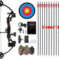 Compound Bow Archery for Youth and Beginner, Right Handed,19”-28” Draw Length,15-29 Lbs Draw Weight, 260 fps