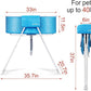 Little Dipper Dog Bath Tub and Wash Station for Bathing Shower and Grooming, Elevated Foldable and Portable, Indoor and Outdoor, for Small and Medium Size Dogs, Cats and Other Pet (Blue)