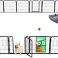 FXW Homeplus Unleashed Indoor Dog Playpen - Stress-Free and Safe Play, Heavy Duty 24 Inch 24 Wire Panels Dog Pen for Puppy and Small Dogs, Black│Patented
