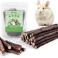 Bissap 120g/4.2oz Apple Sticks for Rabbits, Natural Bunny Chew Toys and Treats for Chinchilla Guinea Pig Hamster Gerbil Small Animals Pet Apple Wood Stick Toys Teeth Grinding