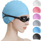 Tripsky Silicone Swim Cap,Comfortable Bathing Cap Ideal for Curly Short Medium Long Hair, Swimming Cap for Women and Men, Shower Caps Keep Hairstyle Unchanged…