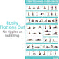 Vive Workout Posters for Home Gym - 52 Streching Exercises Full Body Workout - Laminated Pre Post Routines Wall Chart - Bodyweight Poses Instruction Guide for Core, Abs, Legs, Glutes, Upper Body