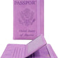 Melsbrinna RFID Passport Holder for Travel, Unisex Adults, Purple, Faux Leather, Travel Wallet, Passport Cover, RFID Protected