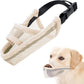 Crazy Felix Nylon Dog Muzzle for Small Medium Large Dogs, Air Mesh Breathable and Drinkable Pet Muzzle for Anti-Biting Anti-Barking Licking (M, Beige)