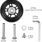 uxcell Replacement Luggage Wheels 70x24mm Suitcase Wheel Repair Kits Include 2 PU Bearing Wheels & Washers, Wrenches & Axle Screw for Trolley Bag, Inline Skate and Caster Board