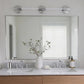 27x40 Inch Nickel Bathroom Mirror for Wall, Aluminum Frame Rectangle Rectangular Vanity Mirror, Modern Large for Bedroom, Living Room, Horizontal or Vertical