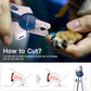 Type-C Rechargeable Dog & Cat Nail Clippers - LED Pet Nail Trimmer with Built-in Nail File, Extra Sharp Blades for Small & Medium Dogs, Indoor Cats (Blue)