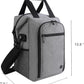 ALLCAMP 4 Bottle Wine Gift Bag - Insulated Tote Cooler, Adjustable Strap, Includes 4 Wine Glasses, Napkins & Corkscrew, Portable Travel Gifting(Gray)
