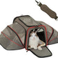 Petsfit Expandable Cat Dog Carrier for 2 Cats, 19" Lx 12" Wx 12" H Soft-Sided Portable Pet Carrier for Travel, Dog Carrier for Small Dog with 2 Side Extensions, Anti-Escape