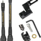 AMEYXGS Archery Bow Stabilizer for Compound Bow, 3K Carbon Fiber 6", 8", 10", 12" 15" Rods, Damping System, Weights Kit, Single Side V-Bar Mount,Quick Disconnect
