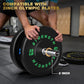 Olympic Rubber Bumper Weight Set - 2 Inch Barbell Plates for Home Gym Strength Training