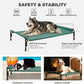 Veehoo Elevated Dog Bed, Outdoor Raised Dog Cots Bed for Large Dogs, Cooling Camping Elevated Pet Bed with Slope Headrest for Indoor and Outdoor, Washable Breathable, X-Large, Green, CWC2204