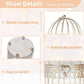 NUPTIO Tea Light Candle Holders: 2 Pcs 6 inch H Distressed White Bird Cage Lantern Centerpiece Hanging Metal Birdcage Tealight Votive Holder for Home Fireplace Dining Table Living Room Decoration