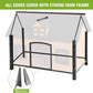 GUTINNEEN Dog House Outdoor with Strong Metal Frame Insulated Dog Kennel for Small Medium Large Dogs Puppy Cage for Winter Weatherproof