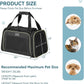 PETSFIT Large Cat Carrier, Dog Carrier up to 25Lbs, Pet Privacy Protection Travel Pet Carrier for Medium and Large Cats, Small Dogs, Puppies (Large, Black)