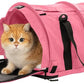 SturdiBag Pro 2.0 Pet Travel Carrier with Flexible Height for Cats and Dogs | Soft Sided Pet Carrier Bag with Safety Clips and Seatbelt Straps for Airplane or Car Travel | Large, Soft Pink