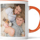 Custom Mug Upload Your Picture Personalized Coffee Mug with Photo Text Name Customized Cup Unique Ideas Gifts for Men Women Mom Dad Halloween Christmas Thanksgiving Friend Family (Orange, 11oz)