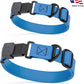 Dogline Biothane Waterproof Dog Collar with Herm Sprenger Black Stainless Steel Quick Release Buckle – Heavy Duty Tactical Durable Collar for Dogs – Comfortable and Safe Pet Collar W3/4" L12-19 Blue