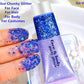 Go Ho Blue Face Body Glitter,Halloween Blue Face Paint Sparkling Mermaid Glitter Gel,Holographic Chunky Sequins Glitters for Eye Lip Hair Nails,Festival Rave Accessories
