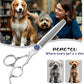 7'' Dog Grooming Scissors CNC 440C Blades Sharp and Durable Polished Thinning Dog Shears with Blue Diamond Adustable Screws Easy to Use for Groomer and Home User