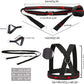 Exercise Resistance Fitness Bands Set Workout Equipment Double Endurance Weight Sled Harness Kits Sled Pulling Strap for Running Sprinting Resistance Speed Agility Training, Black