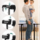 BABELIO 36" Tall Baby Gate, 26-40" Wide Auto Close Pet Gate, Pressure Mounted Metal Dog Gate, Easy-Install No Drilling, No Tools Required, with Wall Protectors and Extension Kits, Black