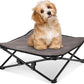 KingCamp Elevated Dog Bed for Small Dogs, Raised Outdoor Indoor Portable Cooling Cot Lifted Pet Hammock Off Ground with Washable Breathable Mesh & Frame with Non Slip Foot for Camping Backyard, Black