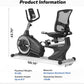 MERACH Recumbent Exercise Bikes for home, Light Commercial High-end Recumbent Bike for Seniors Adults, Magnetic Recumbent Exercise Bike with Smart Bluetooth and Exclusive App, LCD, Heart Rate Handle
