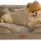 Bedsure Orthopedic Dog Beds for Small Dogs - Washable Small Dog Cat Bed Waterproof, Comfort Pet Couch Sofa with Washable Removable Cover, Pets Bed with Nonskid Bottom, Hazel, 24"