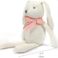 100% Organic Cotton Baby Toys White Bunny Rabbit Stuffed Animal for Newborn 7.1"