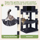 Globlazer Corner Cat Tree Tower for Indoor Cats, 51in Multi-Level Cat Condo Tower with Large Hammock, 7 Sisal Scratching Posts, Oversized Top Perch, Spacious Cat Cave, Hanging Basket, C51, Dark Grey