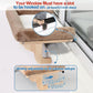 Cat Perch for Window Sill with Bolster - Orthopedic Hammock Design with Premium Hardwood & Robust Metal Frame - Cat Window Seat for Large Cats and Kittens - Natural Color Wood with Brown Bed