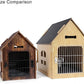 Dog House Indoor for Small Dogs or Cats, Cozy Wooden Design, Small Indoor Bed House, with Air Vents and Elevated Floor Warm Dog Cave (Large Pink)