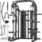 DONOW Smith Machine with Weight Stacks Power Cage Squat Rack Dual Cable Crossover Machine Home Gym Systems Station LAT Pull Down