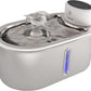 Wireless Cat Water Fountain Stainless Steel, 5200mAh Battery, Ultra Quiet, Automatic Pet Water Dispenser, 108oz/3.2L, Two Flow Modes, BPA-Free, Multi-Filtration, Includes 2 Filters - White
