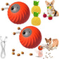Zoomie Buddy 2.0, Zoomie Buddy for Dogs, 2 in 1 Smart Touch Interactive Dog Balls ＆ Pet Feeder, 2.83" Diameter, Suitable for Small/Medium Dogs, with Fruit Plush Cover (2*Orange, Pineapple)