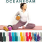 Oceanfoam Ripple Travel Foam Roller (11" x 3.35") Firm Mini Foam Roller for Physical Therapy, Deep Tissue Massage, Back Pain - High Density, Ergonomic Wave Textured - Yoga, Pilates, Exercise (Gold)