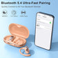 Open Ear Headphones, Bluetooth 5.4 Earbuds, 50H, Air Conduction Ear buds, HD Stereo Bass Over Ear Earphones with Earhooks, Ultra-Comfort Secure Fit, IPX7 Waterproof Headset for Working Sports, Orange