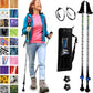 York Nordic Motivator Walking Poles for Balance and Rehab - Patented Stability Grips - Lightweight, Adjustable, and Collapsible - 2 Pieces Adjustable w/flip Locks - Heights 4'6" up to 6'2" - 230 lbs
